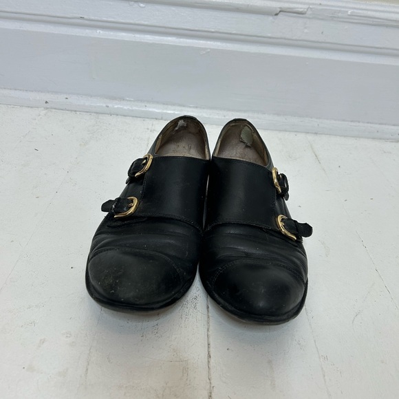 Black Leather Monk Strap Loafers (Sam Edelman) - Picture 4 of 14